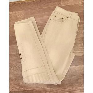 DG2 by Diane Gilman denim, high-rise,tan jeans size 8